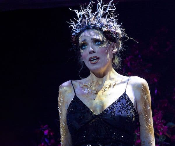 Rachel Durkin as Armida in Haydn's Armida for Pinchgut Opera onstage wearing a thorny crown.